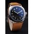 Panerai Radiomir Polished Stainless Steel Case Black Dial Brown Leather Strap 98160