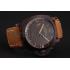 Swiss Panerai Luminor 1950 Brown Dial Brown PVD Case Brown Suede Leather Strap 1453850