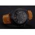 Swiss Panerai Luminor Marina Black Dial Black Case Brown Leather Strap