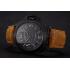 Swiss Panerai Luminor Marina Black Dial Black Case Brown Leather Strap