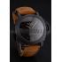 Swiss Panerai Luminor GMT Ceraica Black Dial Black Case Brown Leather Strap Replica