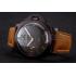 Swiss Panerai Luminor 1950 Dark Brown Dial And Case Brown Leather Strap