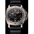 Swiss Panerai Luminor Submersible Black Dial Stainless Steel Case Black Rubber Strap Replica