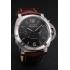 Panerai Luminor 1950 Tourbillon GMT Black Dial Stainless Steel Case Brown Leather Strap