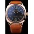 Panerai Radiomir Rose Gold Case Black Dial Brown Leather Strap 98137 Replica