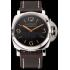 Swiss Panerai Luminor Black Dial Stainless Steel Case Brown Leather Strap 1453854