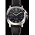 Cheap Swiss Panerai Luminor Marina Black Dial Stainless Steel Case Black Leather Strap