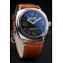 Panerai Radiomir Polished Stainless Steel Case Black Dial Brown Leather Strap 98141