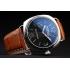 Panerai Radiomir Polished Stainless Steel Case Black Dial Brown Leather Strap 98141