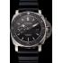 Swiss Panerai Luminor Submersible Black Dial Stainless Steel Case Black Bezel Black Rubber Strap