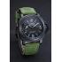 Panerai Luminor Marina Ion Plated Stainless Steel Bezel Green Leather Bracelet  622312 Replica