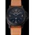 Panerai Luminor Ion Plated Stainless Steel Bezel Orange Leather Bracelet  622309