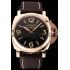 Swiss Panerai Luminor Black Dial Rose Gold Case Brown Leather Strap 1453842