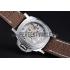 Panerai Luminor Marina Stainless Steel Bezel Brown Leather Bracelet  622314