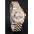 Swiss Patek Philippe Calatrava Openworked Stainless Steel Case Gold Bezel Two Tone Bracelet