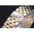 Swiss Patek Philippe Calatrava Openworked Stainless Steel Case Gold Bezel Two Tone Bracelet