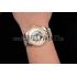 Swiss Patek Philippe Calatrava Openworked Stainless Steel Case Gold Bezel Two Tone Bracelet