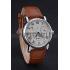 Replica Patek Philippe Geneve Complications White Dial Stainless Steel Brown Leather Band  622142