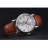 Replica Patek Philippe Geneve Complications White Dial Stainless Steel Brown Leather Band  622142