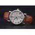 Replica Patek Philippe Geneve Complications White Dial Stainless Steel Brown Leather Band  622142