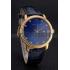 Patek Philippe Calatrava Date Blue Embossed Dial Gold Case Blue Leather Strap Replica