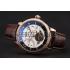 Cheap Patek Philippe  Tourbillon Power Reserve Black And White Dial Rose Gold Case Brown Leather Strap