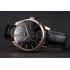 Patek Philippe Calatrava Date Black Dial Rose Gold Case Black Leather Strap