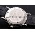 Patek Philippe Calatrava Black Dial Double Ribbed Bezel Stainless Steel Case Black Leather Strap