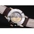 Patek Philippe Swiss Calatrava Ribbed Bezel White Dial Brown Leather Strap 7647