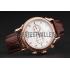 Patek Philippe Chronograph White Dial With Diamonds Rose Gold Case Brown Leather Strap Replica