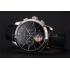 Patek Philippe Chronograph Black Dial Stainless Steel Case Black Leather Strap HM02288