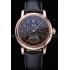 Patek Philippe Geneve Grand Complications Black Dial Tourbillon Rose Gold Bezel Black Band  622157