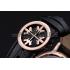 Patek Philippe Geneve Grand Complications Black Dial Tourbillon Rose Gold Bezel Black Band  622157