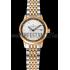 Replica Patek Philippe Calatrava Ladies White Dial Yellow Gold Case Two Tone Bracelet 1453828