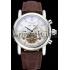 Patek Philippe Grand Complications Stainless Steel Case White Dial Brown Leather Bracelet 622260