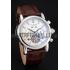 Patek Philippe Grand Complications Stainless Steel Case White Dial Brown Leather Bracelet 622260