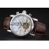 Patek Philippe Grand Complications Stainless Steel Case White Dial Brown Leather Bracelet 622260