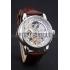 Patek Philippe Dual Time Moonphase Tourbillon White Skeletonised Dial Stainless Steel Case Brown Leather Strap