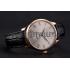 Patek Philippe Calatrava Gray Dial Rose Gold Case Black Leather Strap