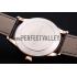 Patek Philippe Calatrava Gray Dial Rose Gold Case Black Leather Strap