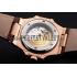 Patek Philippe Nautilus Gray Dial Rose Gold Case Brown Leather Strap