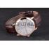 Patek Philippe Calatrava Roze Gold Polished Bezel Brown Leather Bracelet 801430