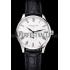 Cheap Patek Philippe Calatrava White Dial Stainless Steel Case Black Leather Strap