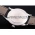 Cheap Patek Philippe Calatrava White Dial Stainless Steel Case Black Leather Strap