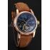 Patek Philippe Grand Complications GMT Moonphase Tourbillon Black Dial Rose Gold Case Brown Suede Leather Strap 1453821