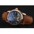 Patek Philippe Grand Complications GMT Moonphase Tourbillon Black Dial Rose Gold Case Brown Suede Leather Strap 1453821