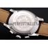 Patek Philippe Chronograph White Dial Blue Hands Stainless Steel Case Brown Leather Strap