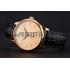 Patek Philippe Calatrava Gold Dial Gold Case Black Leather Strap