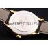 Patek Philippe Calatrava Gold Dial Gold Case Black Leather Strap