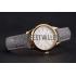 Patek Philippe Calatrava White Dial Gold Case Gray Leather Strap HM03928